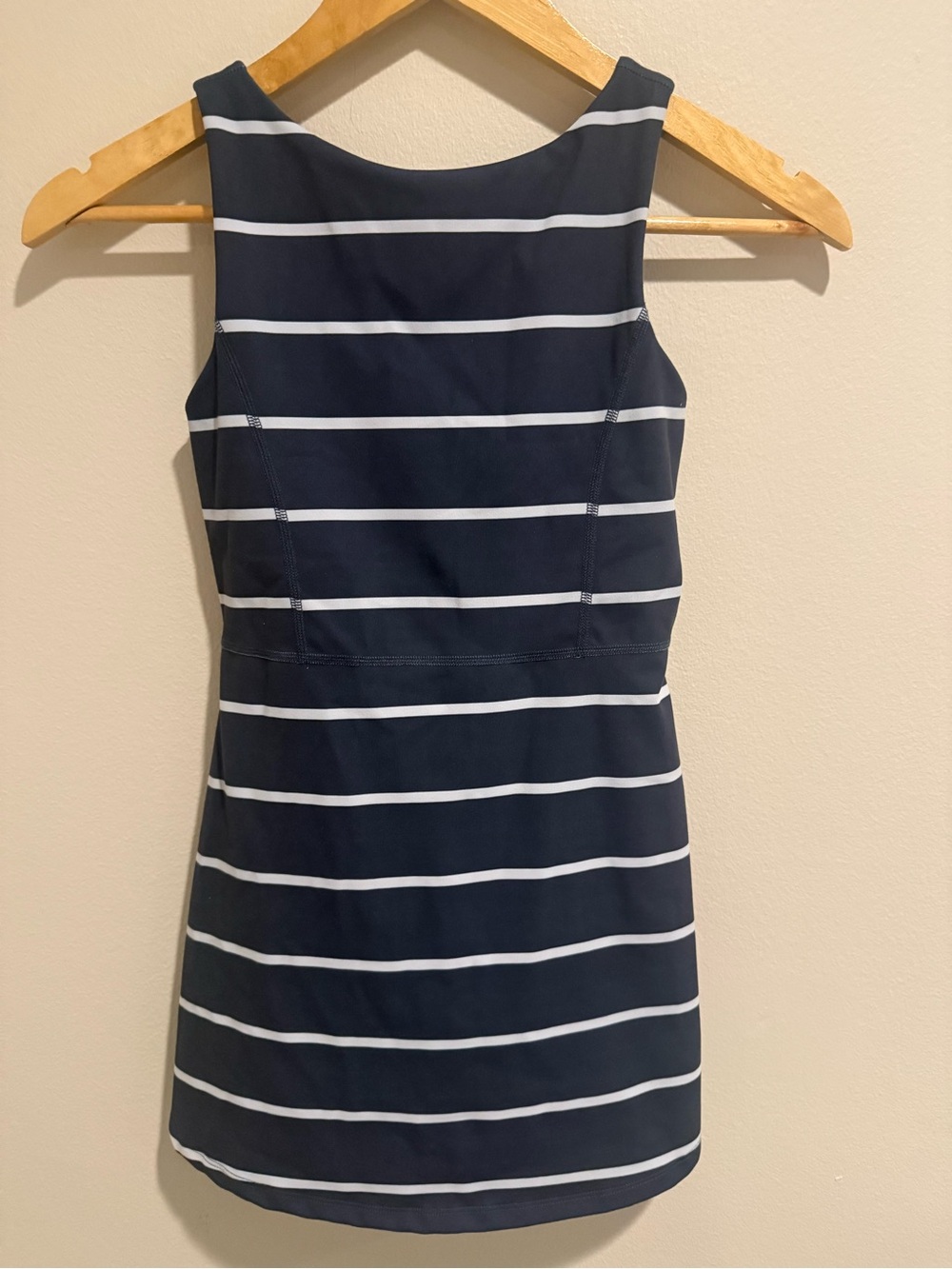 Abercrombie Kids YPB Slash Mini Dress 7/8 Navy Striped Athletic Skater - Picture 3 of 7